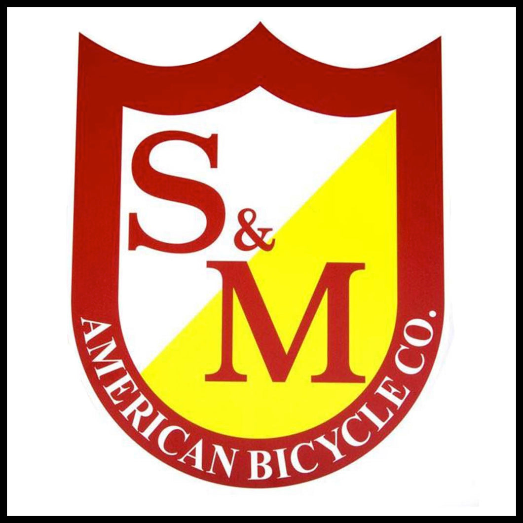 S&M Big Sheild Sticker - Pedal Driven Cycles